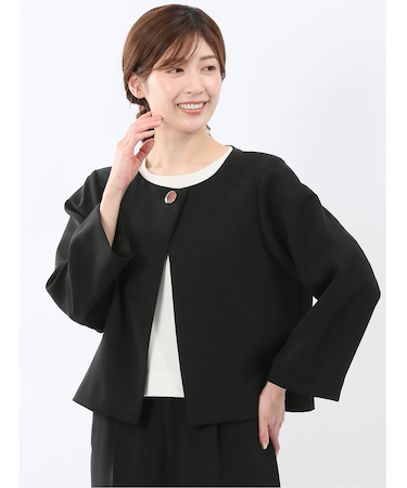 トリアセライク バージャケット 黒(セットアップ可能)