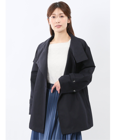 スタンドカラー ダブルトレンチコート