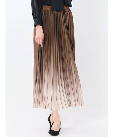 グラデーションプリーツ ロングスカート