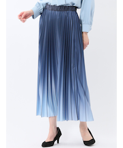 グラデーションプリーツ ロングスカート
