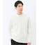 リンクスジャガード モックネック長袖Tシャツ