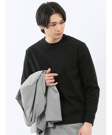 【DRESS T-SHIRT】シルケットスムス スロープネック 長袖Tシャツ