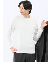 【DRESS T-SHIRT】シルケットスムス スロープネック 長袖Tシャツ