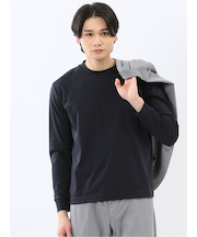 【DRESS T-SHIRT】シルケットスムス スロープネック 長袖Tシャツ