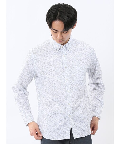 パネライ/PANERAI 綿プリント ボタンダウン長袖シャツ