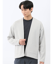 カウラ/Kaule ふくれジャガード ノーカラーカーディガン