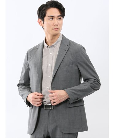 ストレッチウォッシャブル ウール混 スリムフィット 2ボタンジャケット(セットアップ可能)