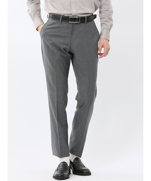 ストレッチウォッシャブル ウール混 スリムフィット ノータック