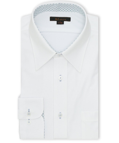 ノンアイロンストレッチ NEWスタンダードフィット レギュラーカラー長袖ニットシャツ