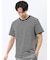 ストレッチ ボーダー クルーネック 半袖 Tシャツ