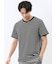ストレッチ ボーダー クルーネック 半袖 Tシャツ
