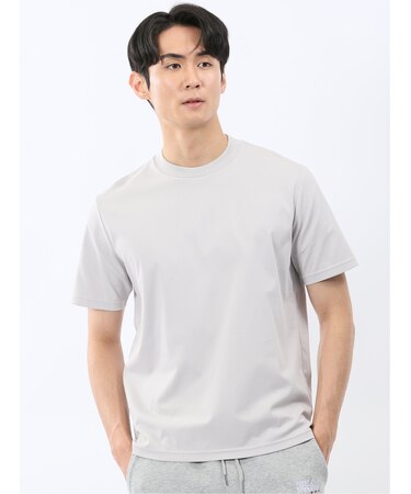 【DRESS T-SHIRT】シルケットスムス スロープネック 半袖Tシャツ