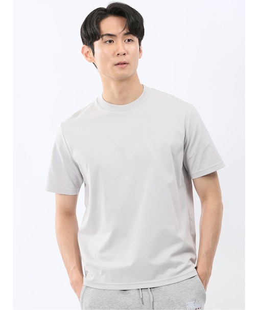 【DRESS T-SHIRT】シルケットスムス スロープネック 半袖Tシャツ