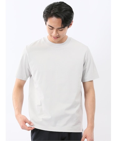 【DRESS T-SHIRT】綿ストレッチ ボーダー クルーネック半袖Tシャツ