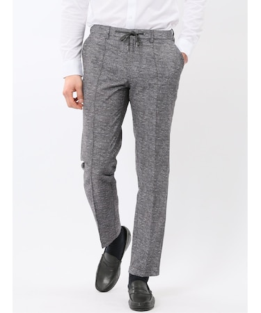 ウォッシャブル メッシュプリント ノータック パンツ(セットアップ可能)