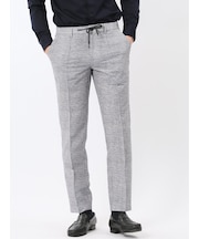 ウォッシャブル メッシュプリント ノータック パンツ(セットアップ可能)