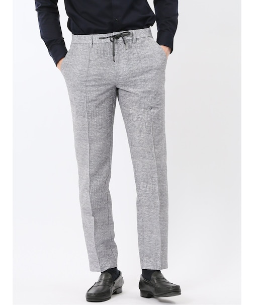 ウォッシャブル メッシュプリント ノータック パンツ(セットアップ可能)