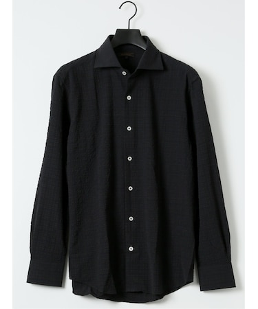 ストレッチ ブロックサッカー カッタウェイ 長袖 シャツ