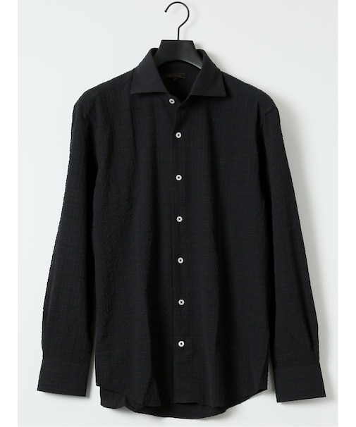 ストレッチ ブロックサッカー カッタウェイ 長袖 シャツ