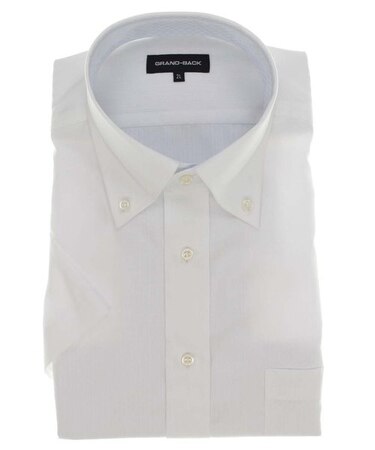【大きいサイズ】グランバック/GRAND-BACK 形態安定ボタンダウン半袖シャツ