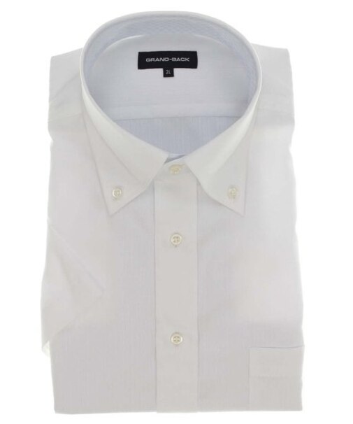 【大きいサイズ】グランバック/GRAND-BACK 形態安定ボタンダウン半袖シャツ