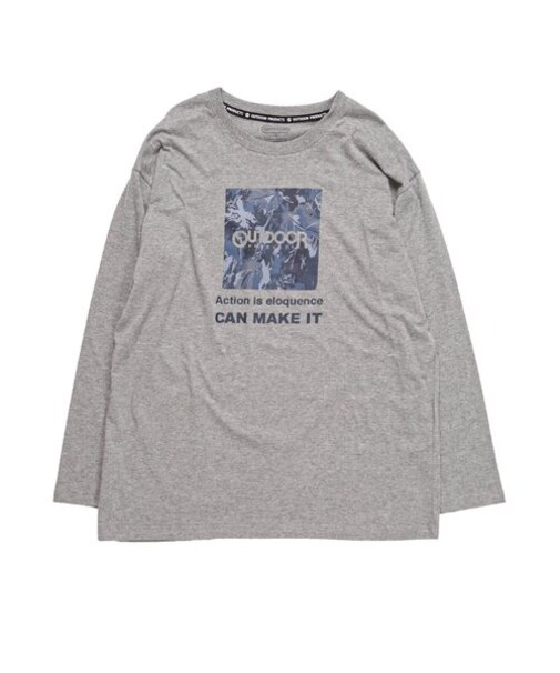 【大きいサイズ】アウトドアプロダクツ/OUTDOOR PRODUCTS 綿天竺 クルーネック長袖Tシャツ