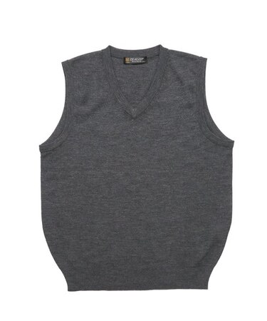 【大きいサイズ】グランバック/GRAND-BACK ウール混無地 Vネックニットベスト