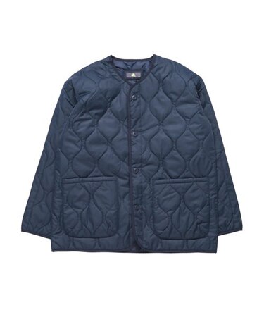 【大きいサイズ】ロゴス/LOGOS ノーカラーキルトブルゾン