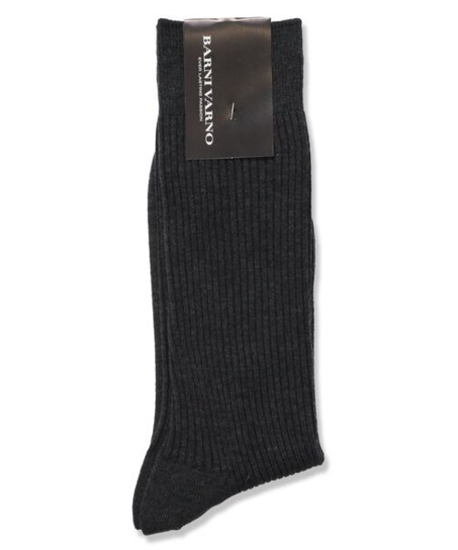 【大きいサイズ】バーニ ヴァーノ/BARNI VARNO 無地リブ編み クルーソックス