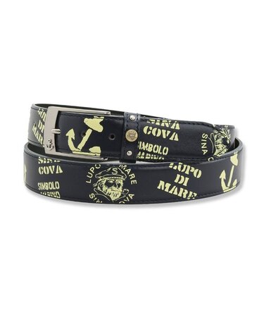 【大きいサイズ】シナコバ/SINA COVA 総柄プリント レザーベルト