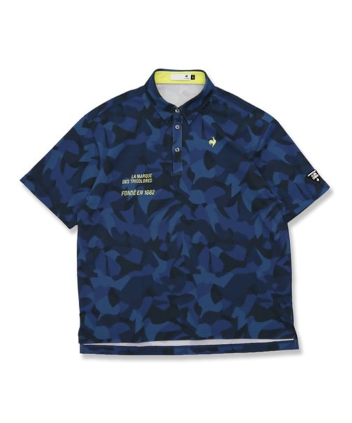 【大きいサイズ】ルコックスポルティフ ゴルフ/le coq sportif GOLF ルミエール柄 半袖ポロシャツ