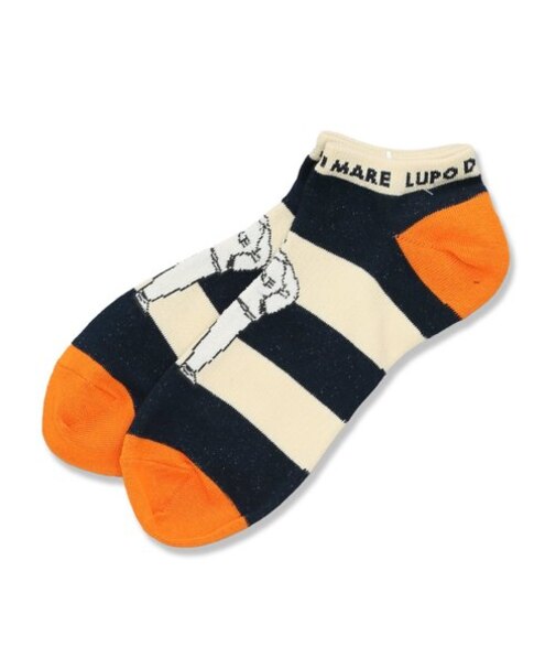 【大きいサイズ】シナコバ/SINA COVA ボーダースニーカーソックス