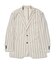 【大きいサイズ】グランバック/GRAND-BACK ストライププリントニット 2ボタンジャケット  
