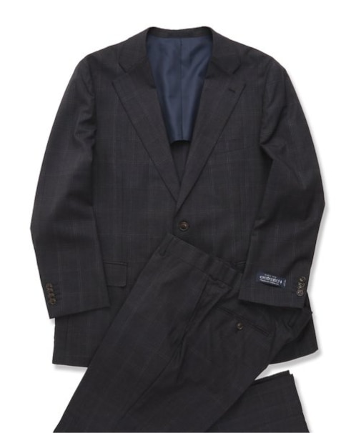 【大きいサイズ】グランバック/GRAND-BACK ウール100% 2ボタン2ピーススーツ 千鳥