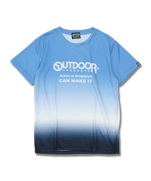 【大きいサイズ】アウトドアプロダクツ/OUTDOOR PRODUCTS グラデーション クルーネック半袖Tシャツ(セットアップ可能)