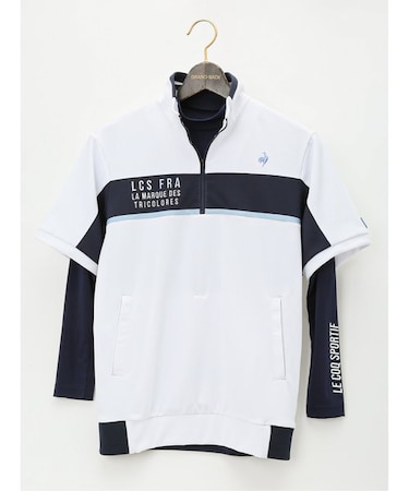 【大きいサイズ】ルコックスポルティフ ゴルフ/le coq sportif GOLF インナー付き半袖カットソー