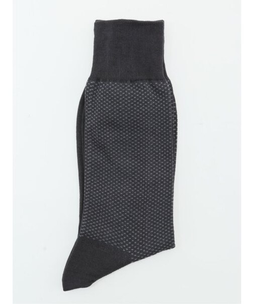 【大きいサイズ】グランバック/GRAND-BACK 抗菌防臭 ドット柄クルーソックス