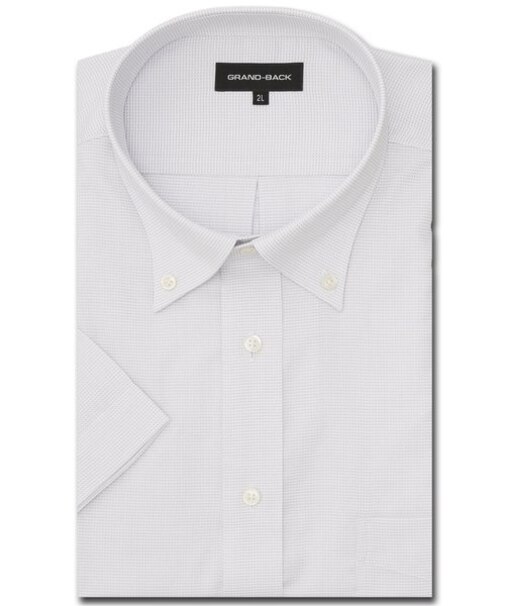 【大きいサイズ】グランバック/GRAND-BACK 形態安定 ボタンダウン半袖シャツ