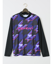 【大きいサイズ】ビバハート/VIVA HEART 3D千鳥 モックネック 長袖Tシャツ