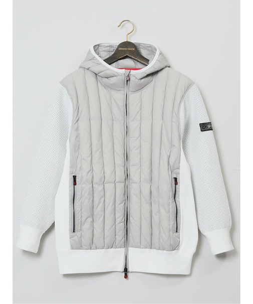 【大きいサイズ】ジーステージ/G-stage ニットコンビダウンパーカー