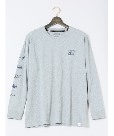 【大きいサイズ】アウトドアプロダクツ/OUTDOOR PRODUCTS 綿天竺 クルーネック長袖Tシャツ