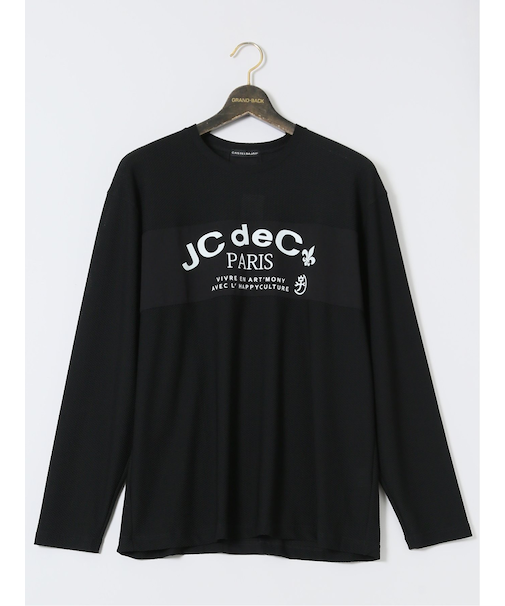 【大きいサイズ】カステルバジャック/CASTELBAJAC ストレッチメッシュ クルーネック長袖Tシャツ