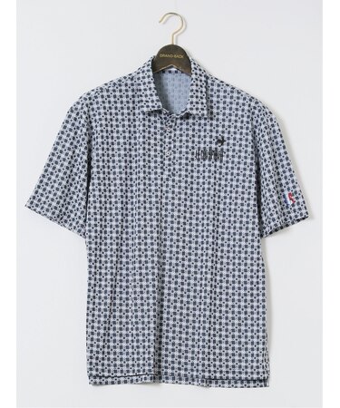 【大きいサイズ】ルコックスポルティフ ゴルフ/le coq sportif GOLF モノグラムジャガード 半袖ポロシャツ
