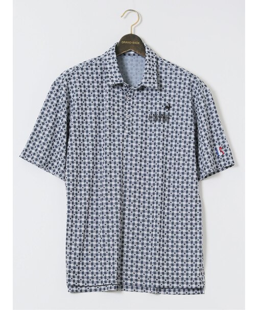 【大きいサイズ】ルコックスポルティフ ゴルフ/le coq sportif GOLF モノグラムジャガード 半袖ポロシャツ