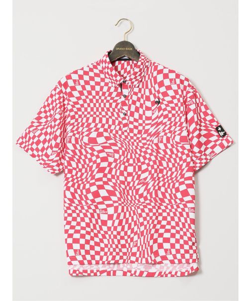 【大きいサイズ】ルコックスポルティフ ゴルフ/le coq sportif GOLF VICHY柄 半袖ポロシャツ