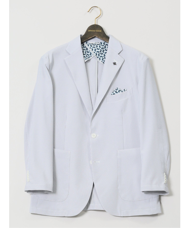 【大きいサイズ】ジーステージ/G-stage シアサッカー 2ボタンジャケット(セットアップ可能)