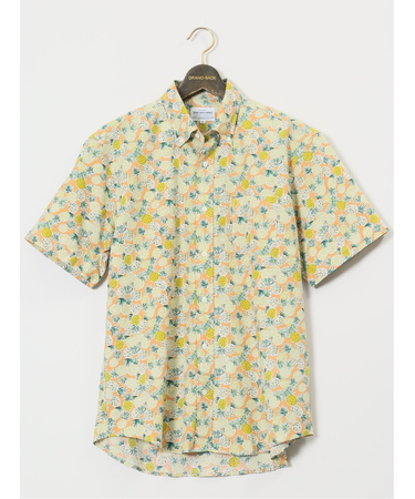 【大きいサイズ】CLASSIC THE BROWNS 日本製 綿リップル ボタンダウン半袖シャツ