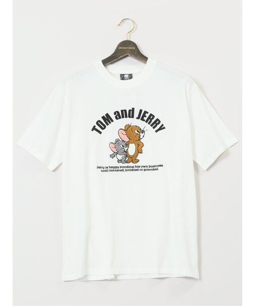 【大きいサイズ】トムとジェリー サガラ刺繍 クルーネック半袖Ｔシャツ