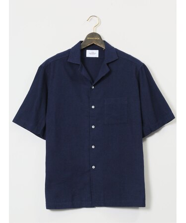 【大きいサイズ】ジーステージ/G-stage 両面パイル オープンカラー半袖シャツ