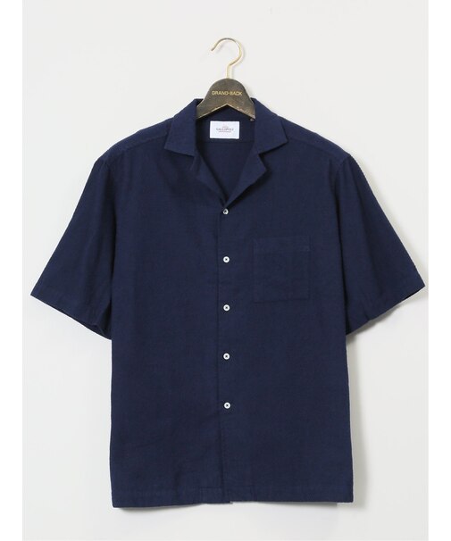 【大きいサイズ】ジーステージ/G-stage 両面パイル オープンカラー半袖シャツ